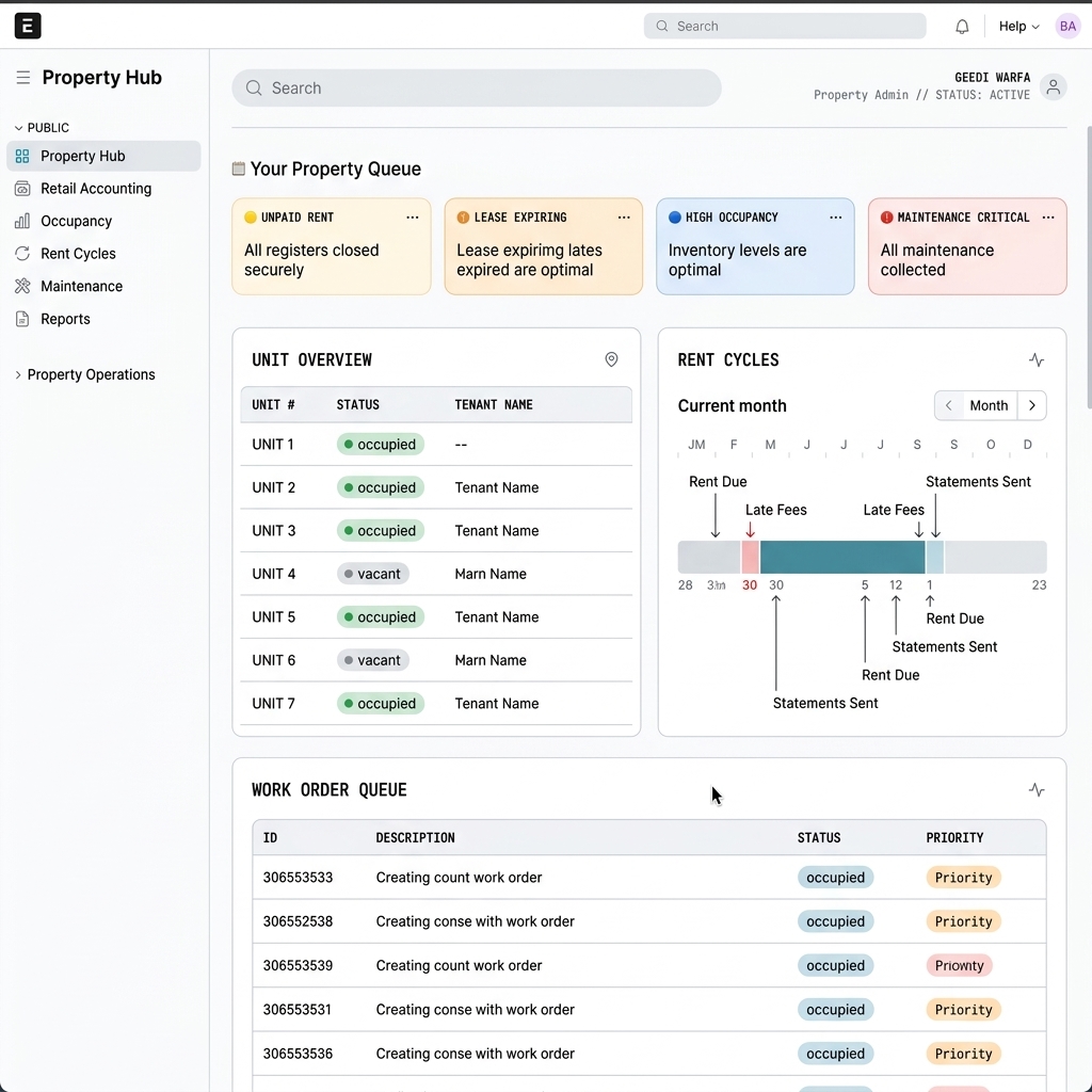 Lease & Facility Management Interface